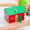 Wooden Train Track Scene Building Accessories Cave Tunnel Compatible with Thomas Tank Engine Track Toys Ages 3-6