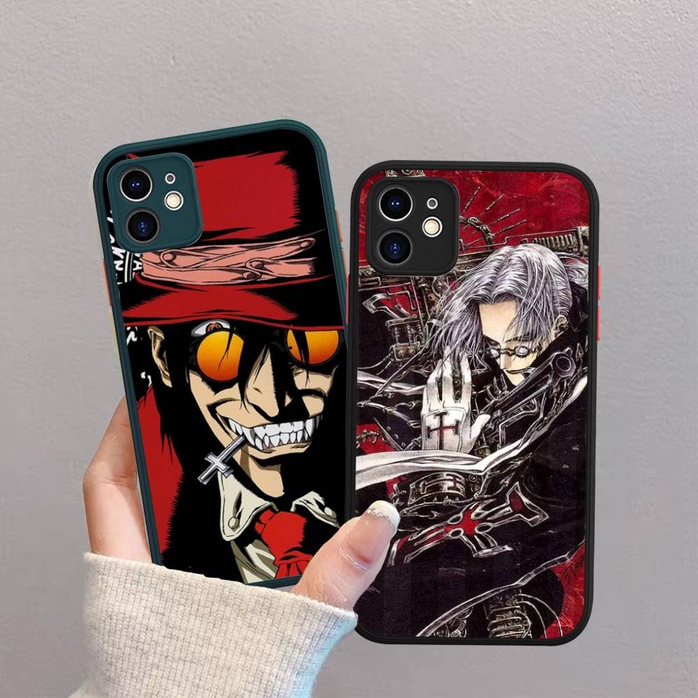 Horror Anime Hellsing Phone Case For IPhone 16 15 14 11 12 13 Pro Max Plus 12 XS Max Back Cover Matte Case