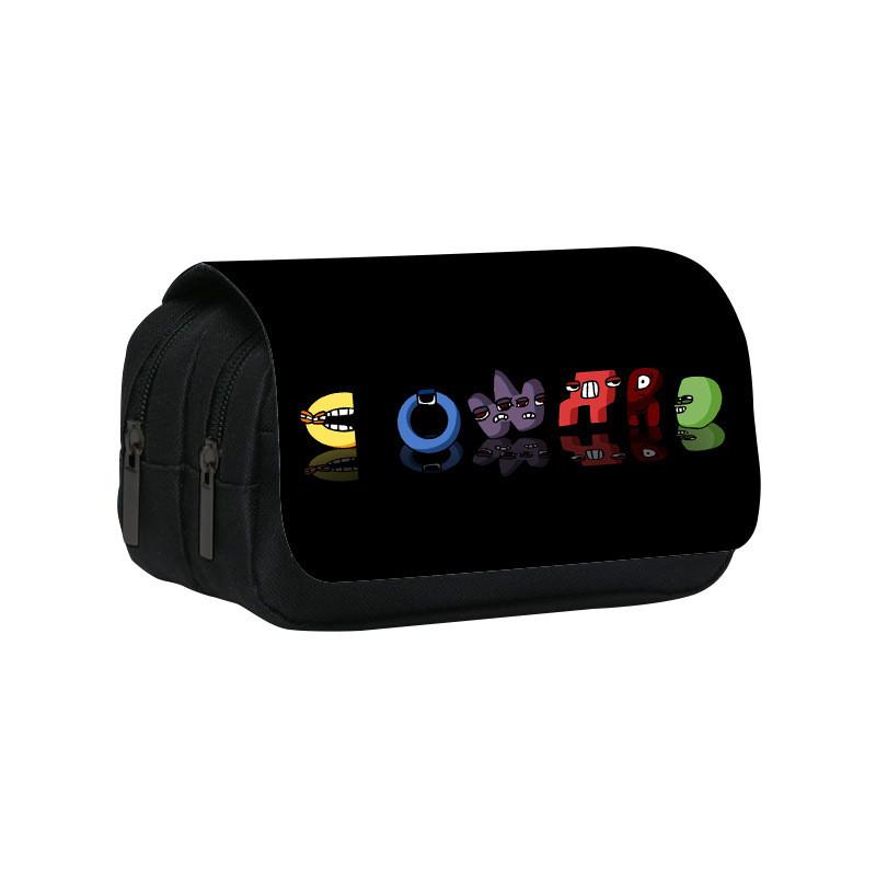 Alphabet Lore Double Layer Pencil Bag With Nylon Material For Students And Collectors
