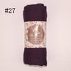 Muslim Women Solid Color Scarf Shawl Cotton Crinkle Hijab