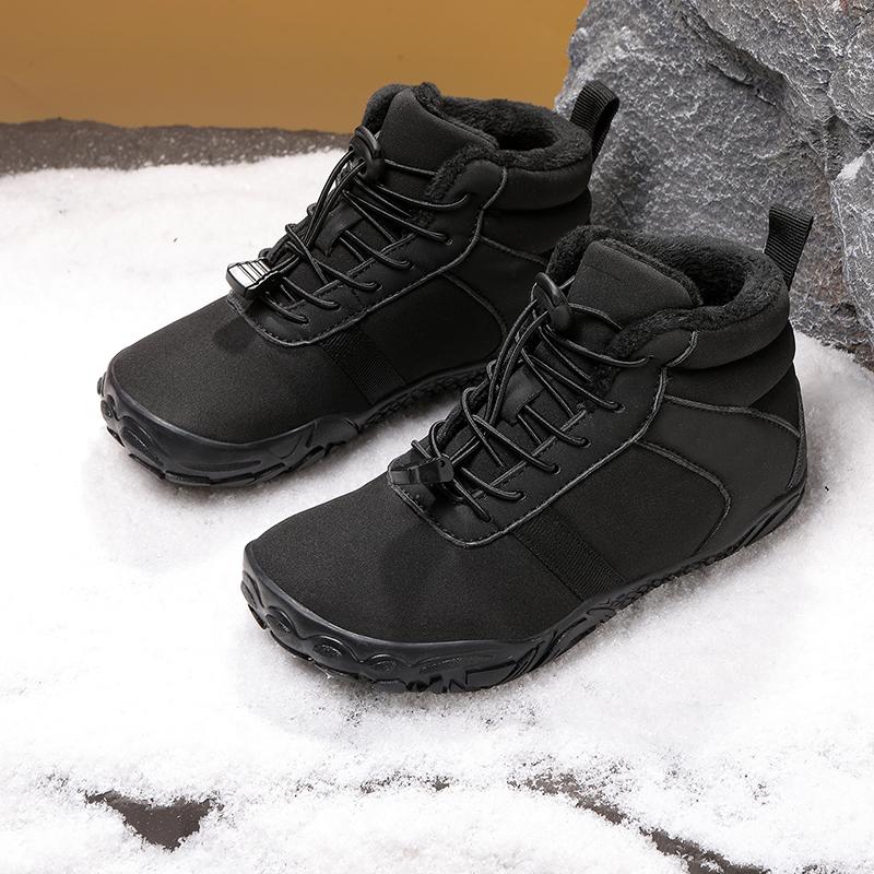 Children Warm Snow Boots Kids Winter Cotton Shoes Non-slip Snow Outdoor Warm Plush Boots High Top Warm Furry Footwear Waterproof Warm Sneakers
