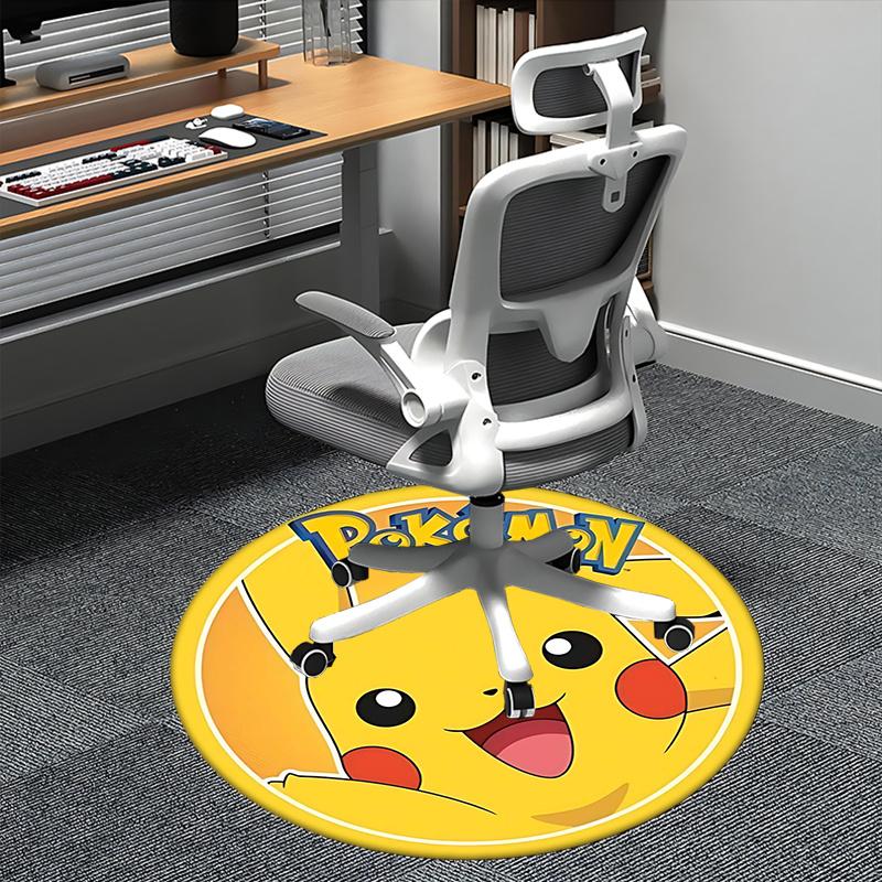 

Pikachu,Pokémon Chair mat Round Rug Office carpet, Non slip, Suitable for Living Rooms, Bedrooms,Decor1205794a 80cm by 80cm