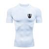 Men's Sports T Shirt Training Fitness Gym Jogging Running Workout Compression Shirt Black Knight Design