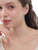 Lucore Silver 925 Two-Line Cubic One-Touch Ring Earrings