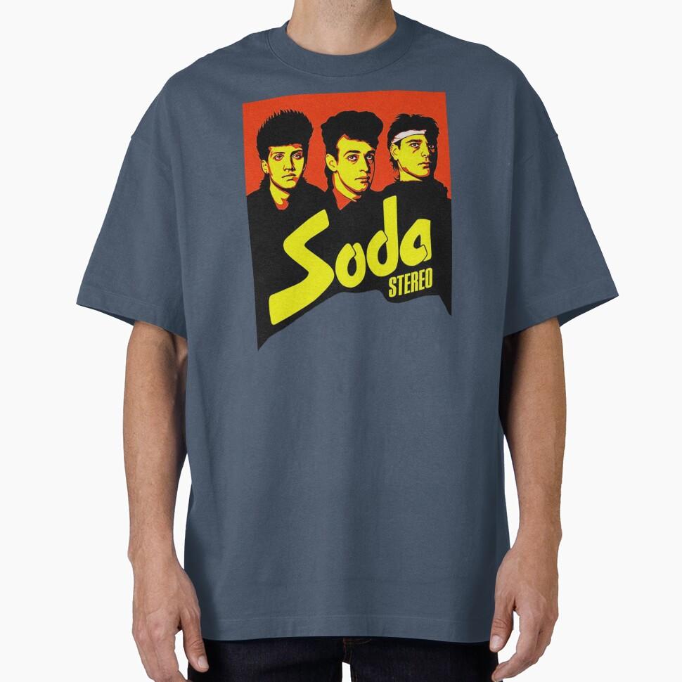 Soda Stereo Pop Art Neon Retro Rock Band Vintage Style Oversized T-Shirt