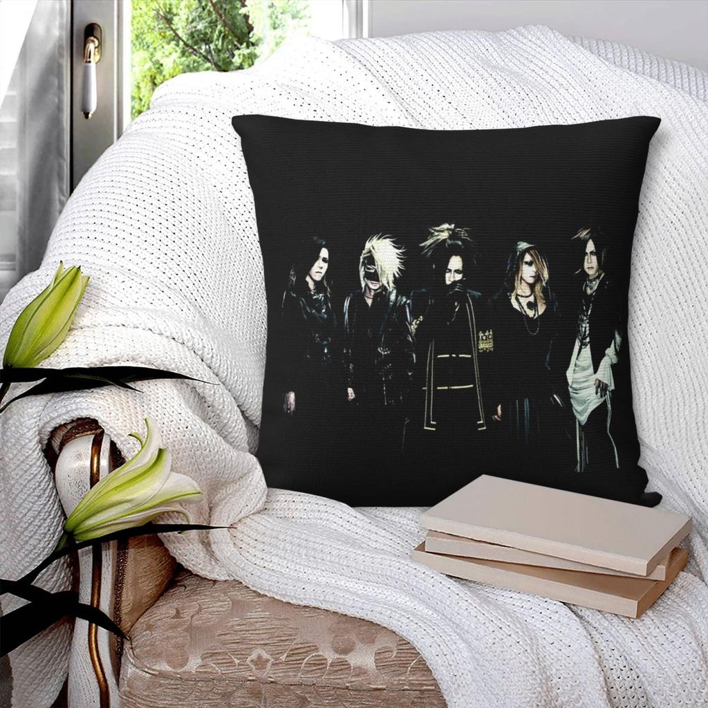 Japan Rock The Gazette Band Square Pillowcase Pillow Cover Polyester Cushion Decor Comfort Throw Pillow for Home Sofa