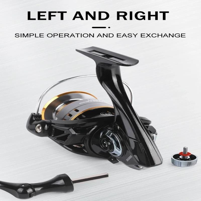 New Professional Ultralight 1000~7000 Series 5.2:1 Gear Ratio 26LB Max Drag CNC Metal Spool Spinning Fishing Reel for Freshwater and Saltwater