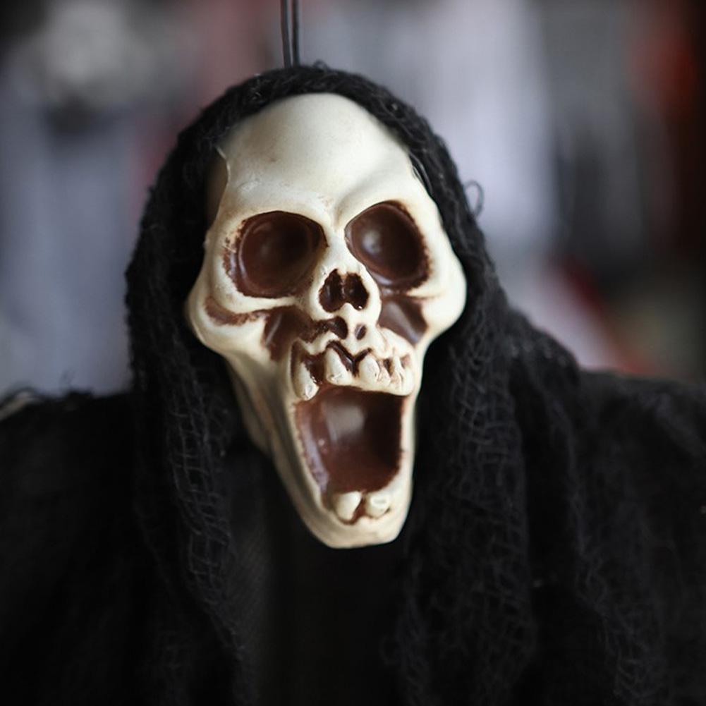 1Pc Creepy Skeleton Face Hanging Ghost Halloween Decoration Horror Haunted House Halloween Props Supplies
