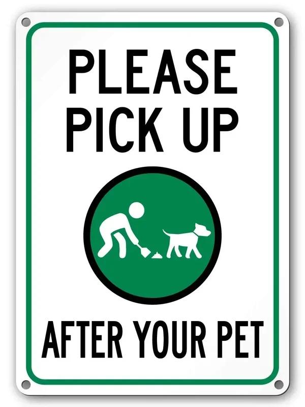 Please Pay Attention To The Metal Plate Sign No Dog Poop Sign Outdoor Sign Please Clear Dog Poop Warning Sign 8x12lnch