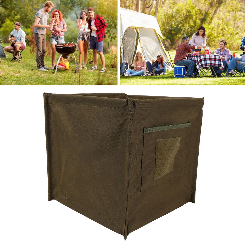 Outdoor Collapsible Trash Can Large Capacity 33L Oxford Cloth Collapsible Throw Line Storage Basket for Travel Picnic Camping Barbecue