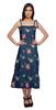 Moomaya Printed Adjustable Shoulder Strap Women Casual Sleeveless Long Dress