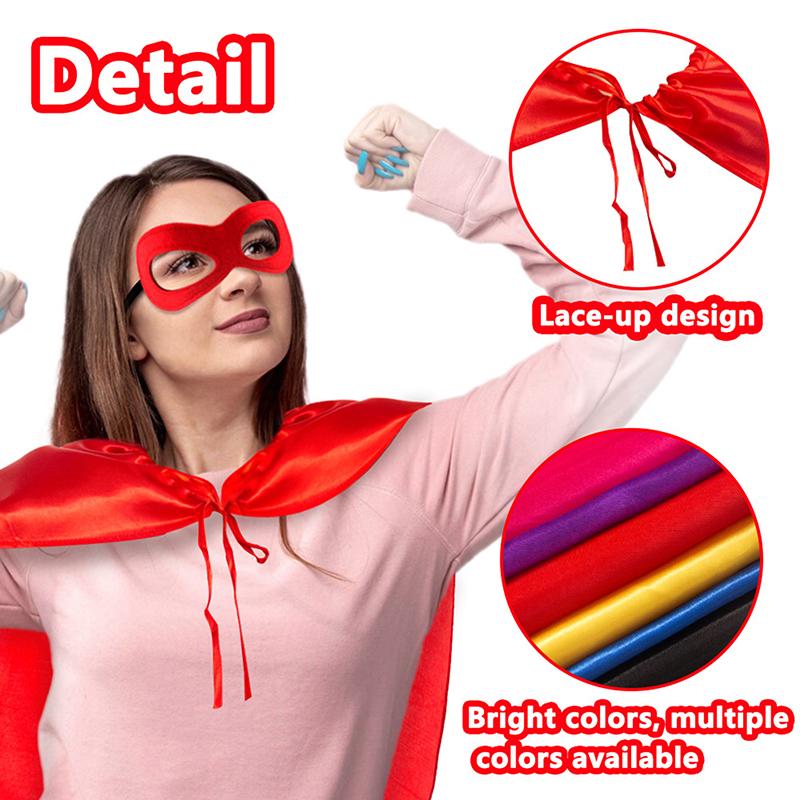 Superhero Capes And Masks For Adults Bulk Men Women Super Hero Costume Halloween Dress Up Party Decor