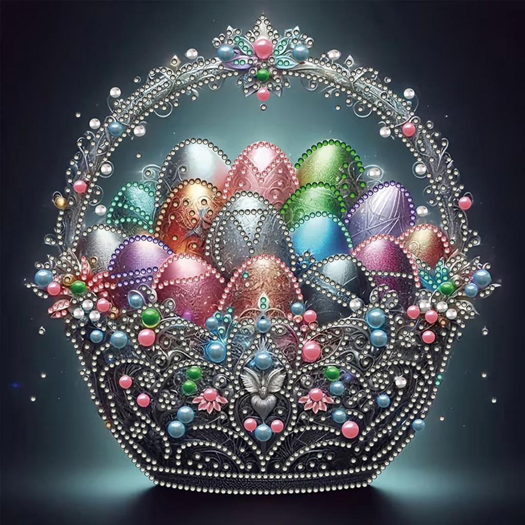 Easter Special Shaped 5D DIY Partial Drill Diamond Painting Kits for Adults Home Wall Decor Diamond Dots Paintings 11.81x11.81in
