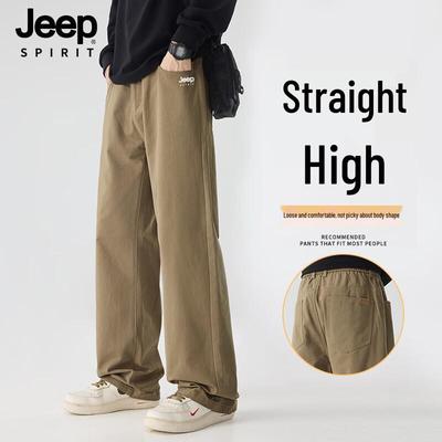 JEEP SPIRIT Men's Cotton Loose Straight Leg Casual Pants