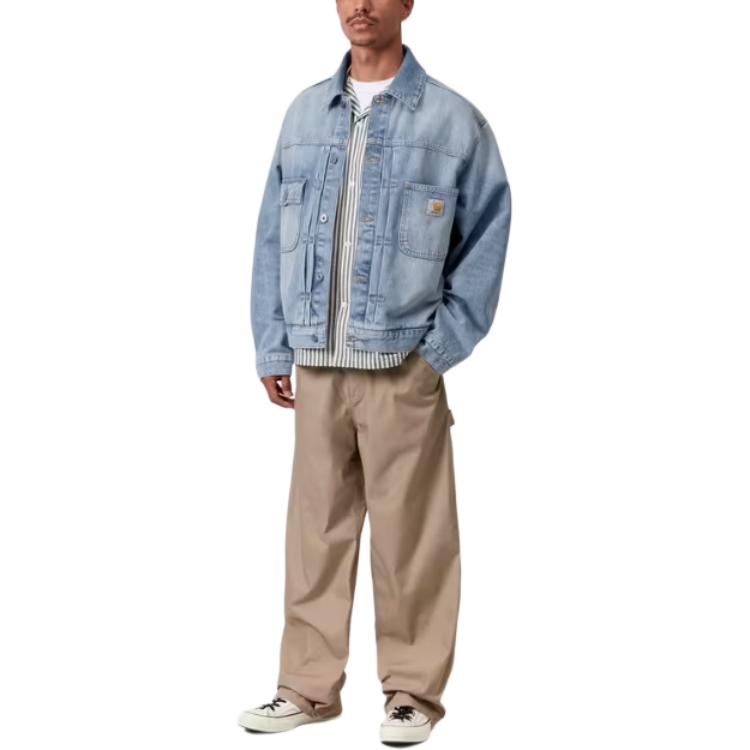 Carhartt WIP SS26 Belmar Jacket Thick Comfortable Trendy Long Sleeve Denim Jacket Unisex Jacket I036586-01-WU