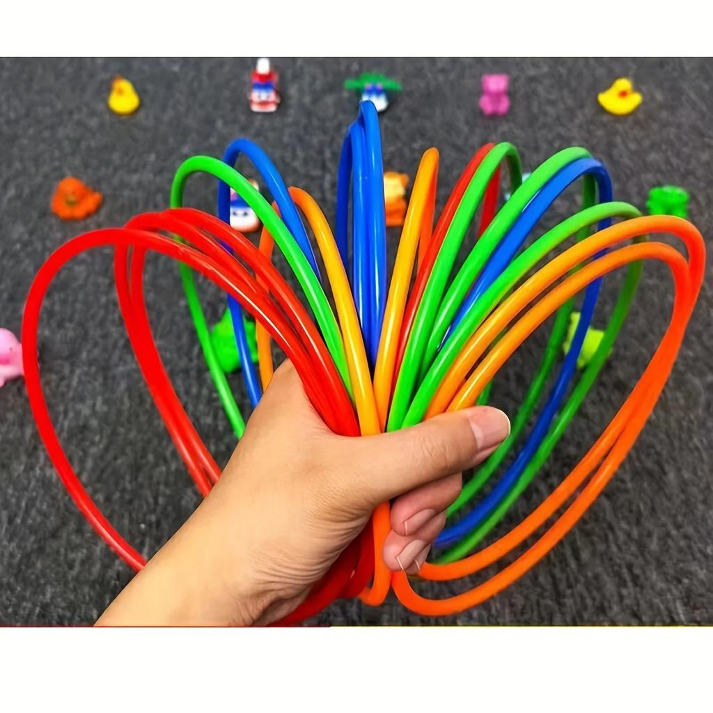 10pcs of colorful PVC ring throwing game - perfect for family gatherings, outdoor garden parties, outdoor party accessories