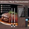 Wireless Meat Thermometer Digital Bluetooth Dual Probe Rechargeable with LCD Screen Support Mobile APP for BBQ Oven Grill