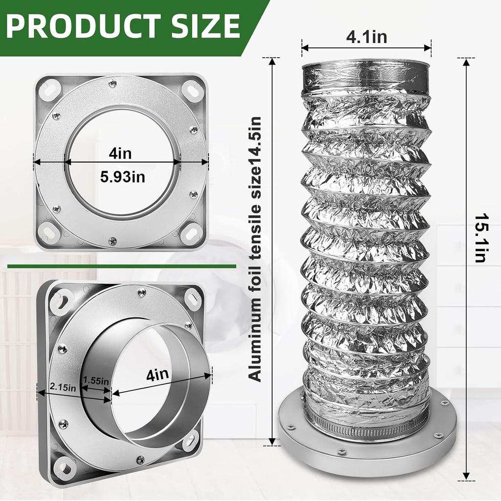 Magnetic Dryer Vent Coupling-Quick Connection and Disconnection Strong Magnet Self-Alignment Design Quick-Installation Dryer Magnetic Vent Connector