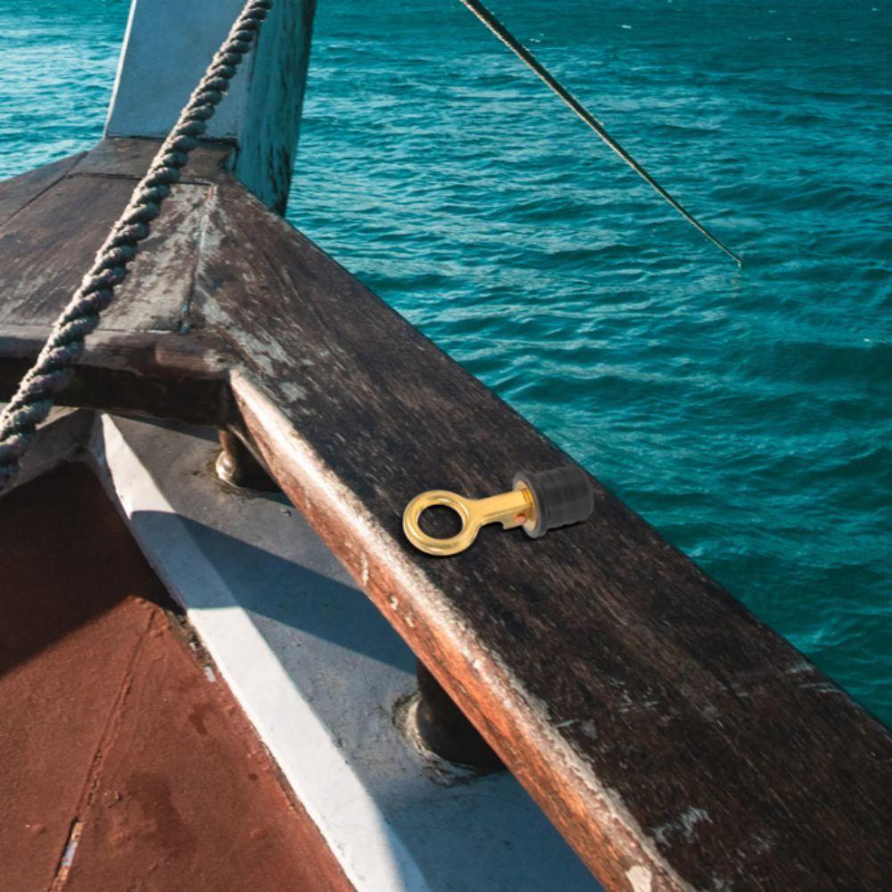 Snap Handle Brass Handle Drain Plug Sturdy Compression Plug Replaces Rubber Drain Plug  Yachts