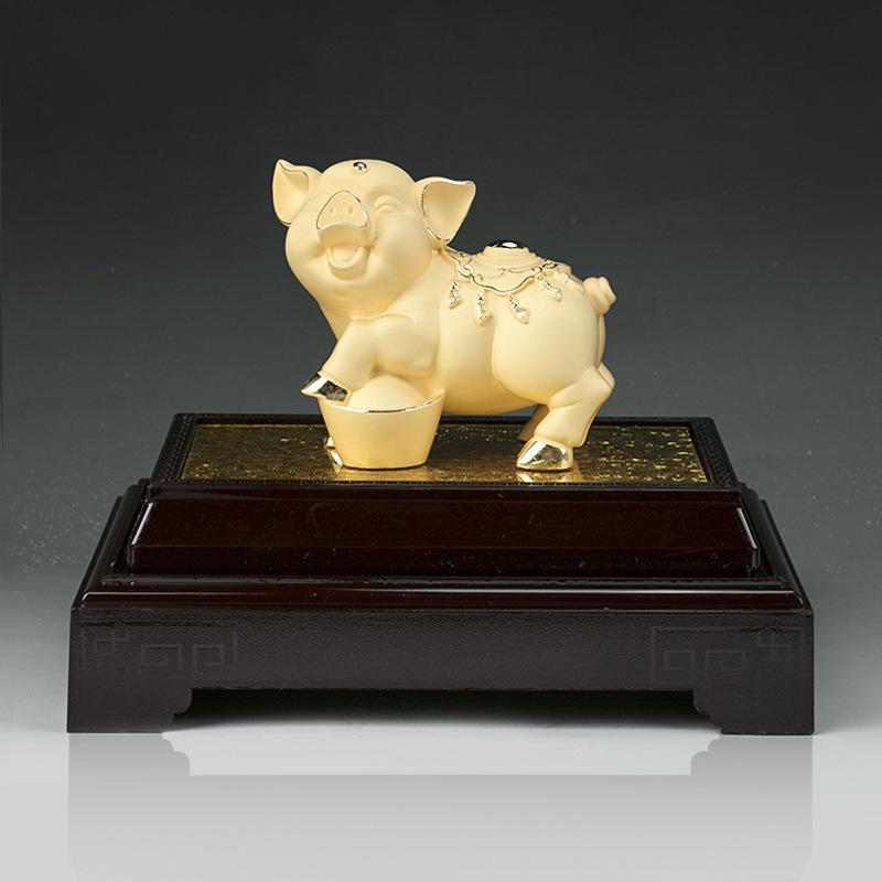 

Rich Gold Pig Ornaments Sand Gold Crafts Car Ornaments