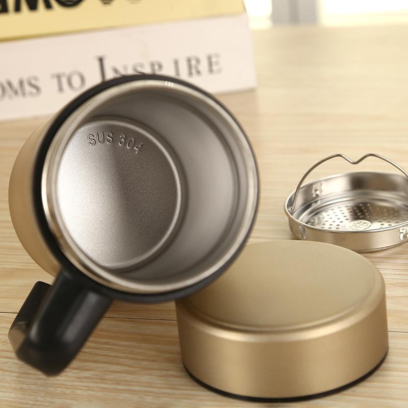 Stainless Steel Thermos Cup Gift Men'S Business Office Cup With Handle Filter Tea Cup