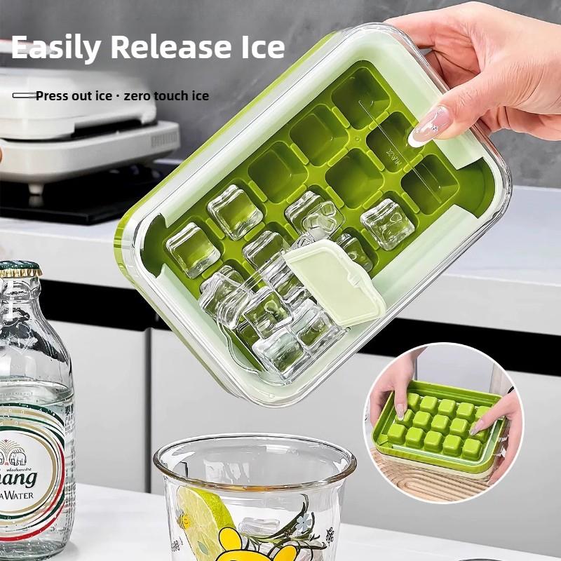 1-10PCS New Ice Box with Lid for Home Use Food Grade Large Capacity Ice Cube Mould Homemade Press Ice Lattice Ice Storage Box