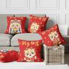 New Guochao Ins Style Pillow Long Daji Home Festive Red Pillow New Chinese Style