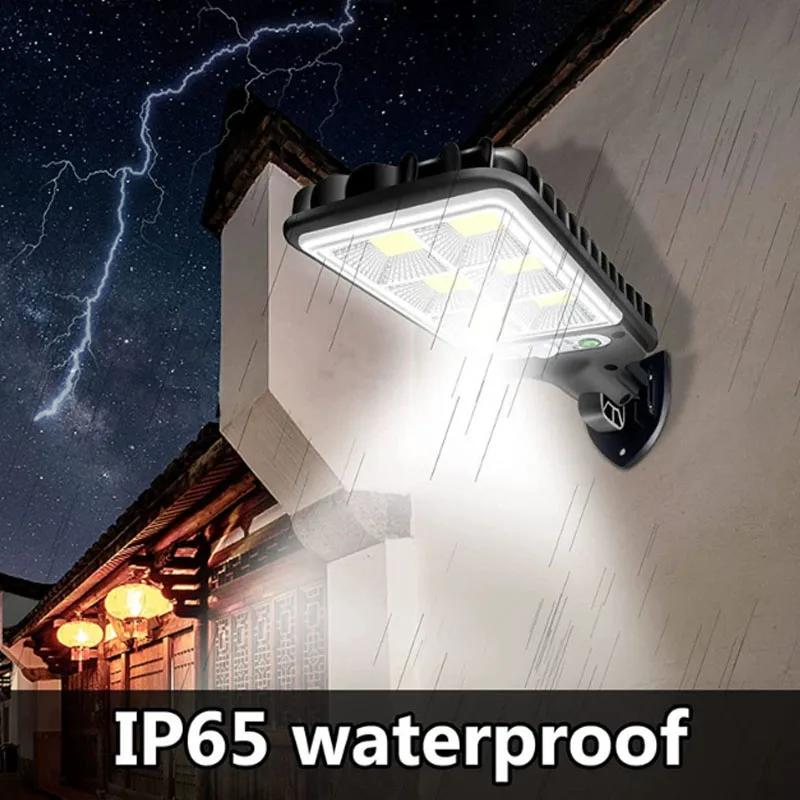 108COB Solar Street Lights Outdoor Waterproof Human Body Sensing Courtyard Garden Wall Household Lights Rural Road Wall Lights