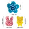 3 Pcs Cute Sandwich Cutters Mini Cookie Cutter Shapes Set For Kids Plastic Bento Cutter Tool Molds Bread Biscuit Embossed Device