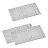 1/2Pcs Woodworking Rulers Compact Design Portable Multifunctional Durable Stainless Square Edged Precision