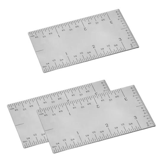 1/2Pcs Woodworking Rulers Compact Design Portable Multifunctional Durable Stainless Square Edged Precision