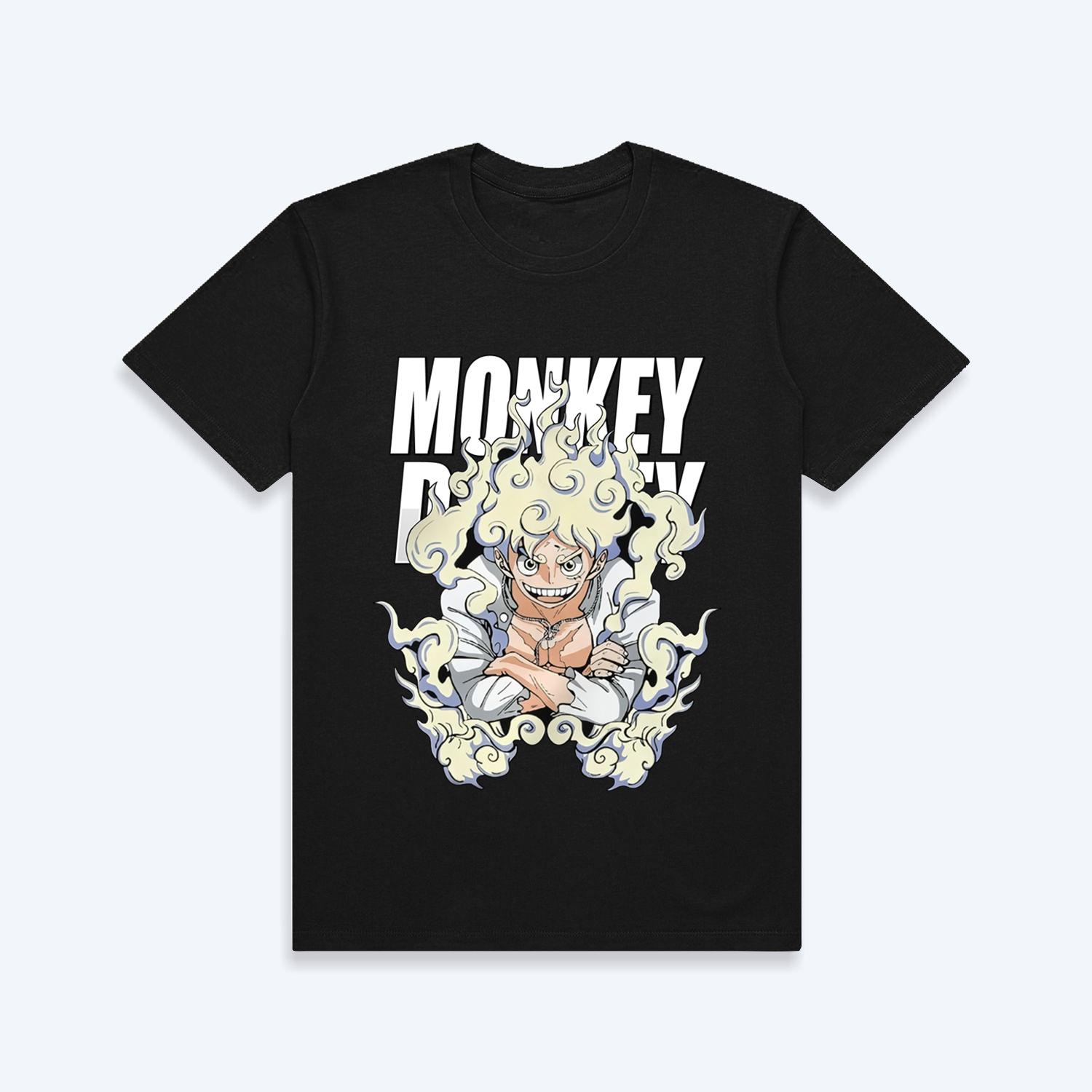 

ONE PIECE Anime Nika Luffy Gear 5 Men Women Summer T-shirt Oversized Harajuku Oversized Retro Short Sleeve Casual Comfort Y2k S