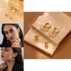 Modern Long Gold Chain Earrings For Women Featuring Geometric Alloy Design