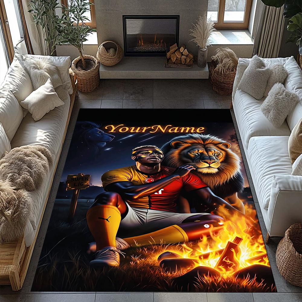 Galatasaray 414 Customizable Name Floor Mat Suitable for Dormitory Decorate Room Balcony Entryway Antislip Carpet Decorate Offices