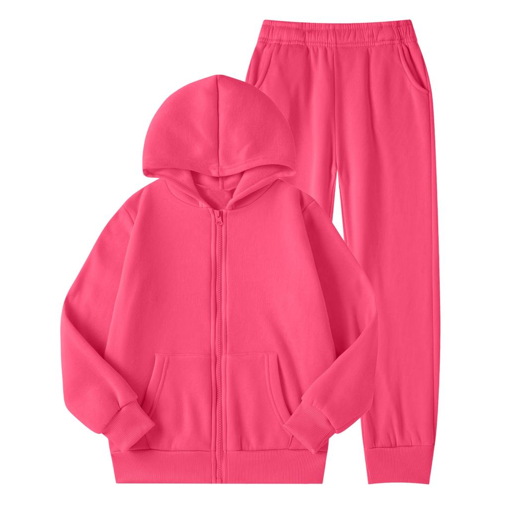 Children's Casual Fashion Hooded Pullover, Printed Loose Hoodie And Casual Pants Two-piece Set