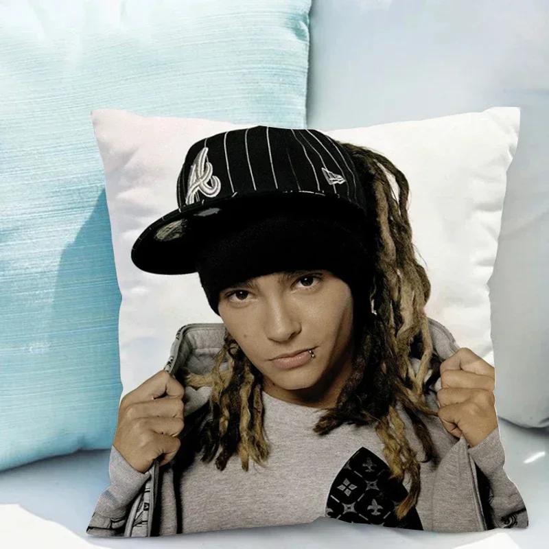 45x45 Poszewki na poduszki Tom Kaulitz Dwustronny nadruk Zestawy sof Pościel w rozmiarze Twin Ozdobne poduszki do salonu Poduszka