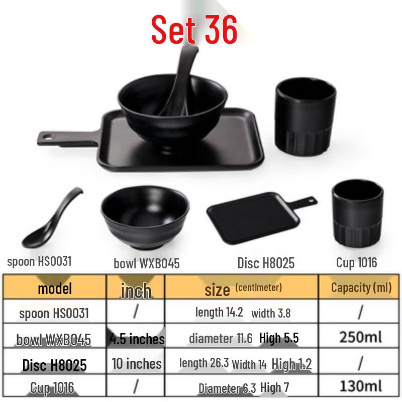 Chinese Style Melamine Dinnerware Set