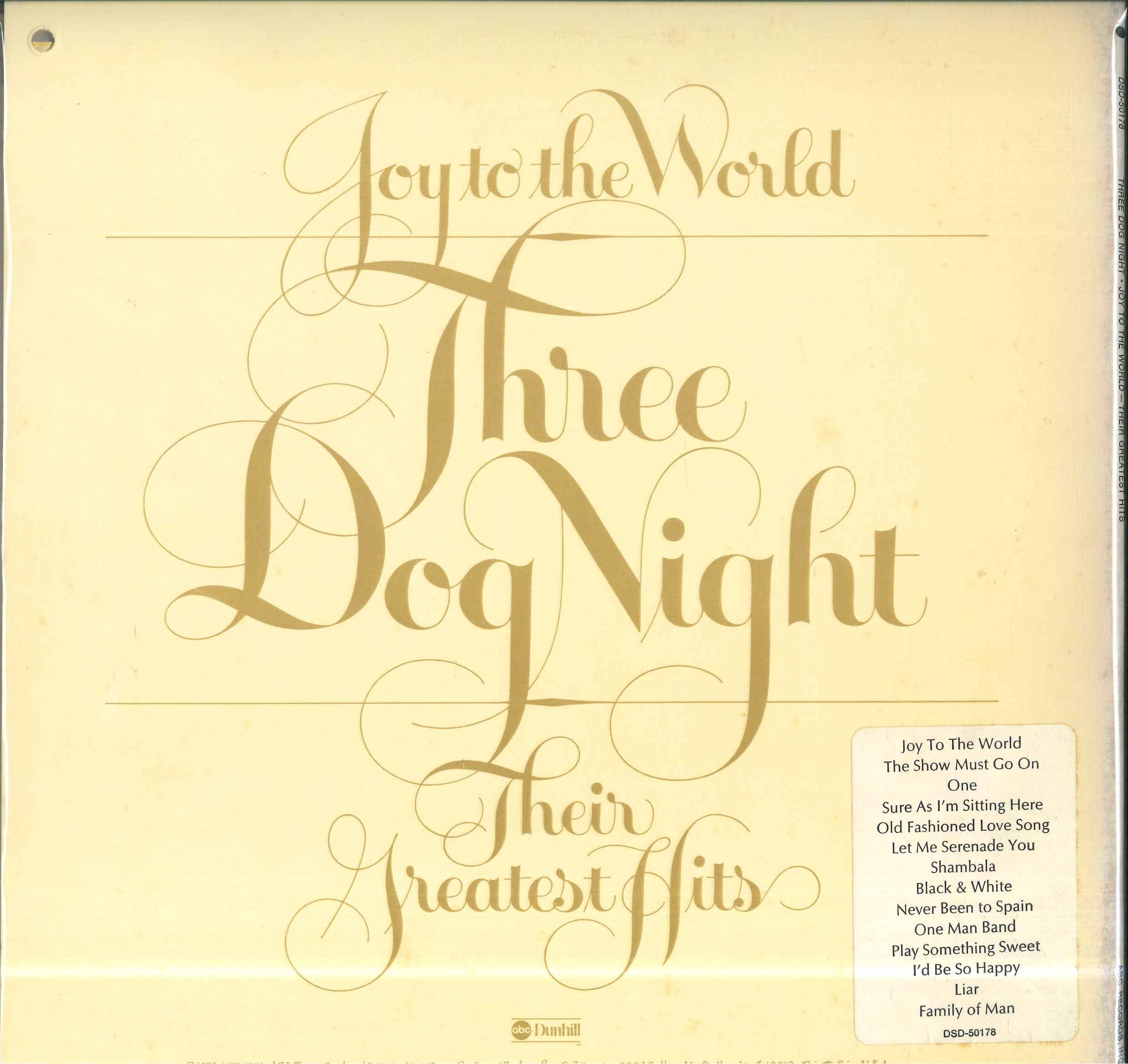 

LP Пластинка THREE DOG NIGHT - Joy To The World - Их Величайшие H DSD50178 ABC DUNHILL 1974 Не Япония Рок Б/У