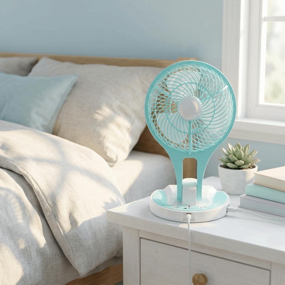 Quiet Operation Foldable Mini Fan Lightweight Gentle Wind Power USB Powered Fan Compact Design Foldable Design Portable Desk Fan