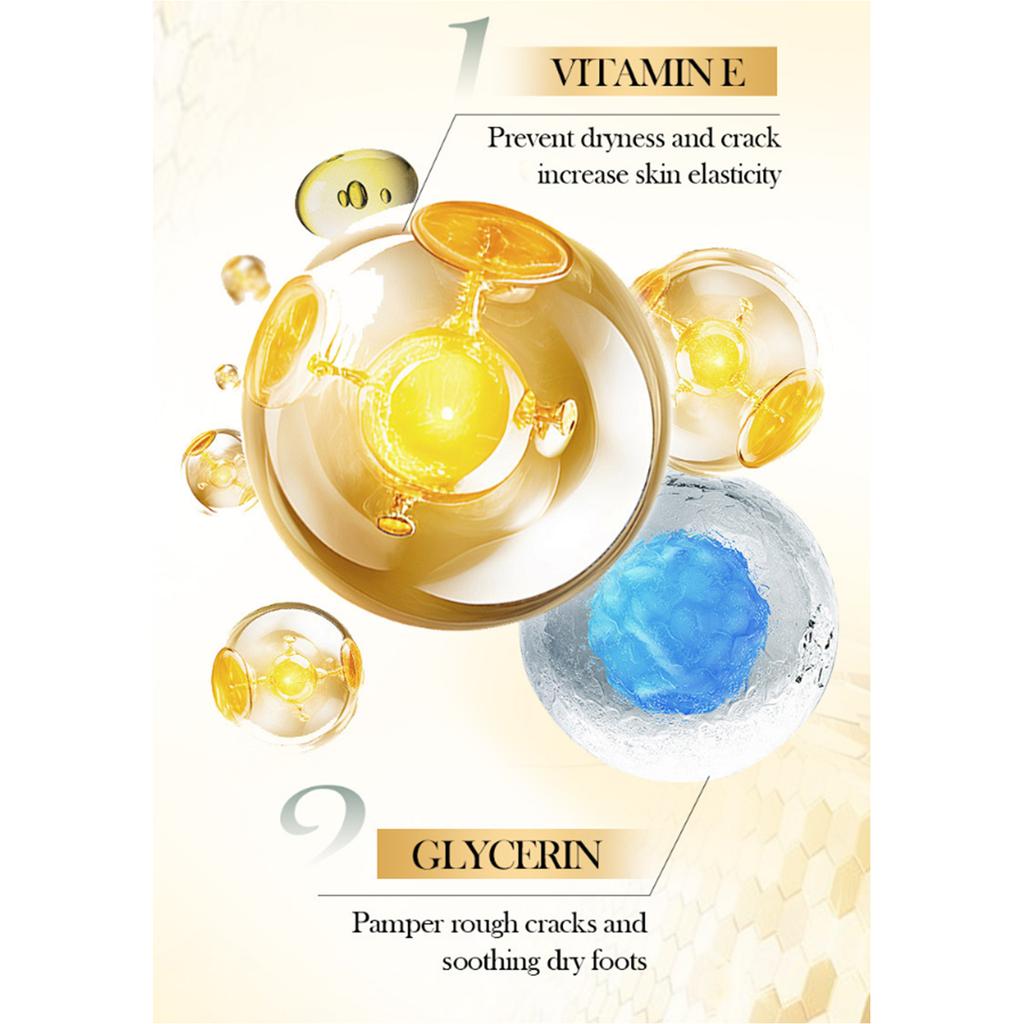 5Pcs Moisturizing Manuka Honey Mask for Feet and Hands – Deep Hydration for Dryness, Cracked Heels & Palms – Softening Treatment Set