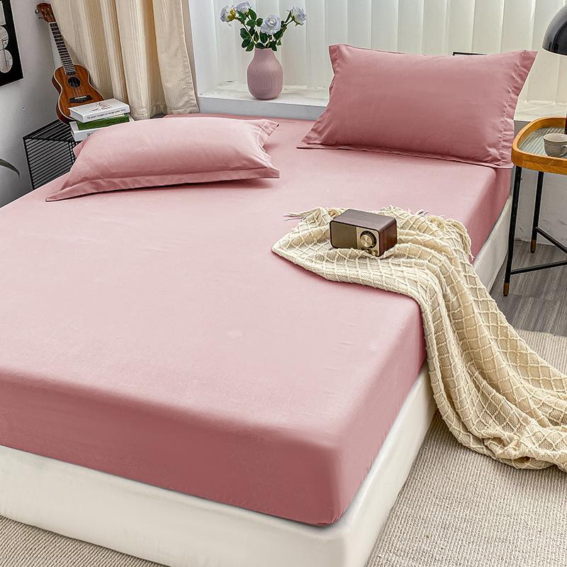 Three-piece Mattress Set, European and American Size Sheets, Solid Color, Universal In All Seasons
