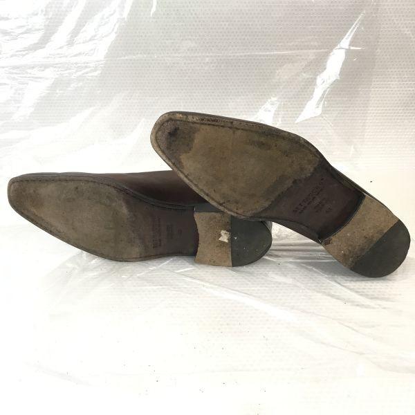 Itálie Bettaccini Celokožené boty 42 26.5-27cm Hnědé(POUŽITÝ)