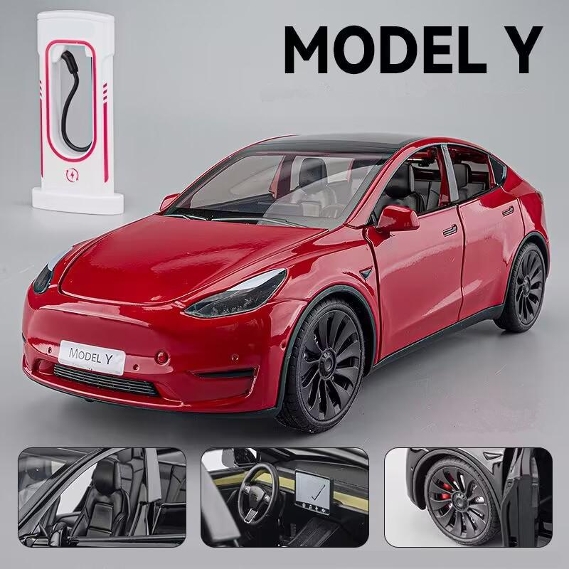 1:24 Model Y 3 S Suv Alloy Car Model Diecasts Metal Toy Vehicles Car Model Simulation Sound And Light Collection Childrens Gifts