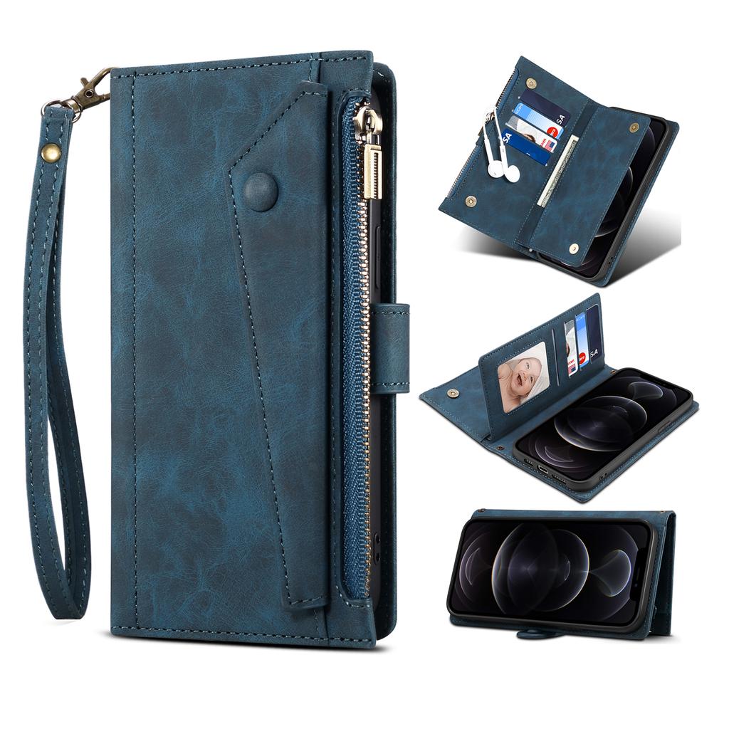 Crossbody Peněženka na zip s přihrádkami na karty Kožené pouzdro Pro Google Pixel 8 Pro 7A 7 6A Dlouhá šňůrka Pásek Stojánek Kapsa Pouzdro