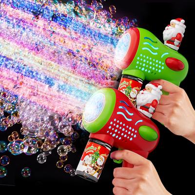 Weihnachts-Seifenblasenmaschine Automatische Seifenblasenpistole Feiertags-Kinderspielzeug Geschenk Heiligabend-Geschenk