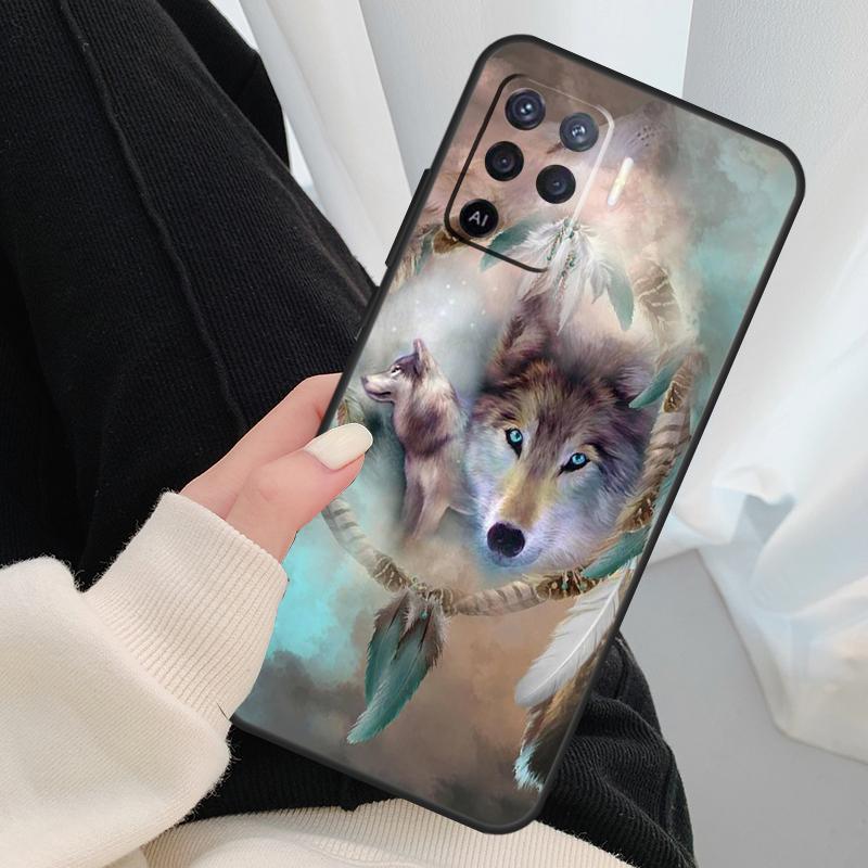 Animal Wolf Howling Case For Oppo A17 A57 A77 A40 A78 A54 A74 A94 A76 A16 A96 A18 A60 A80 A38 A58 A98 A15 A5 Pro