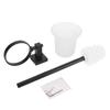 Household Black Bathroom Toilet Wall Mounted Long Handle Cleaning Brush with Cup Holder Set
