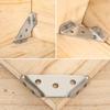 20-1PC Stainless Steel Angle Corner Brackets Universal Furniture Corner Connector Brace Joint Fastener Bedframe Cabinet Drawer