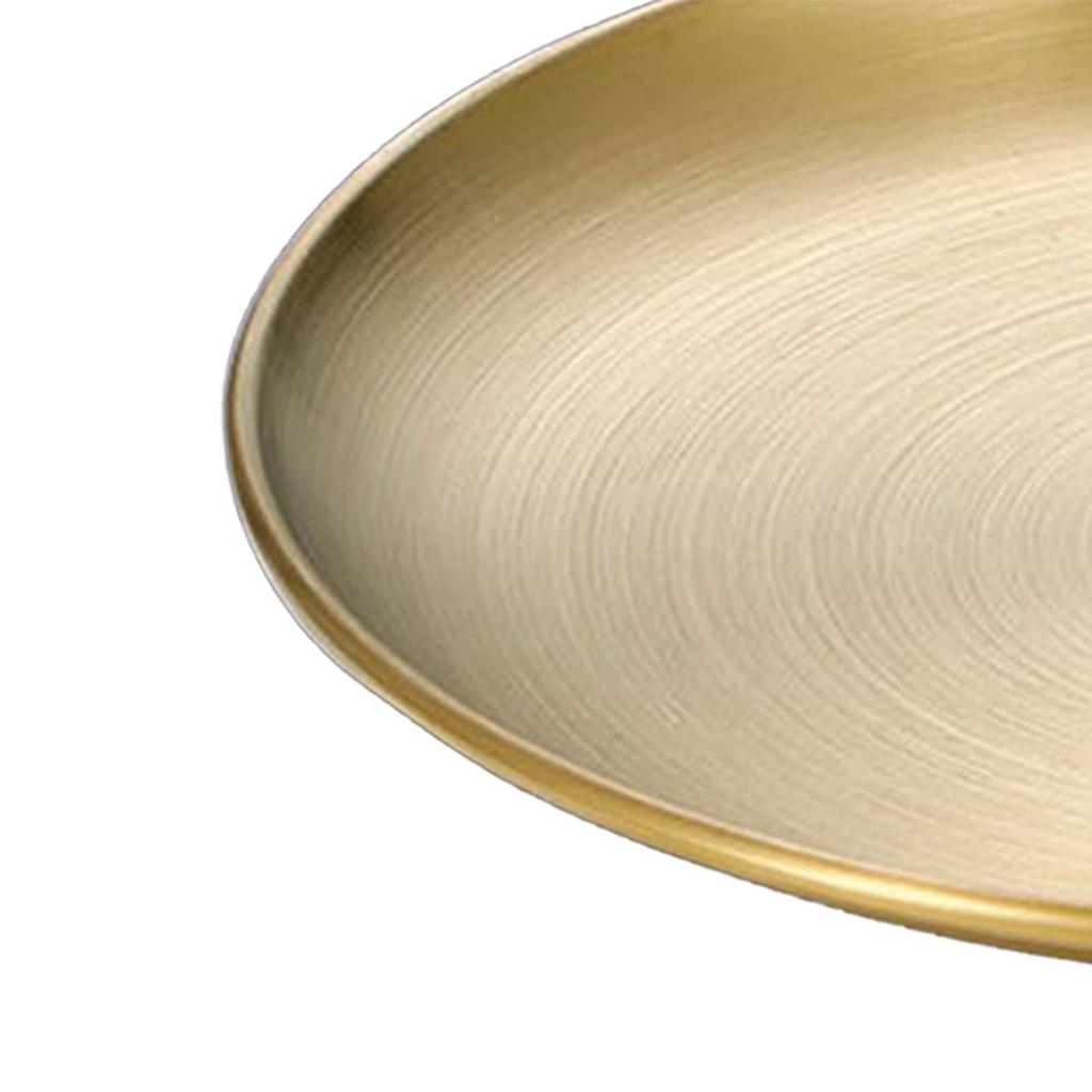 Stainless Steel Plate Reusable Dinnerware Stackable Serving Platter Round Metal Dinner Plate for BBQ Dessert Home Outdoor Hotel