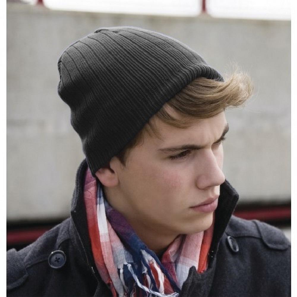 Result Unisex Double Knit Heavy Cotton Winter Beanie Hat